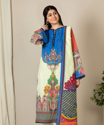 Zellbury Tory Blue Lawn Suit Lawn Collection 2021